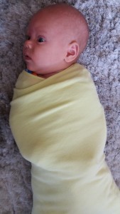 Swaddle me all you want, I am not going to sleep!