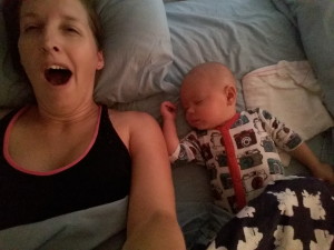 Sharing a bed at nanas.