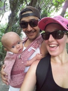 Off for a walk up a mountain.