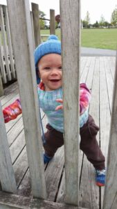 At the playground with our friends.