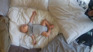 When he was little and slept.