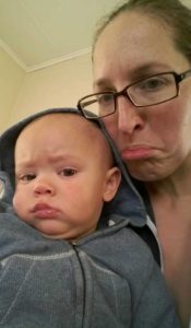 We got our sad faces on.