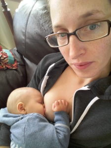 Ziggy breastfeeding.