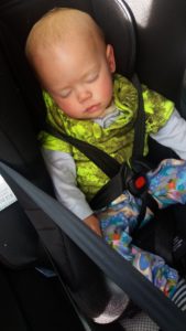 I prefer car trips when he looks like this.