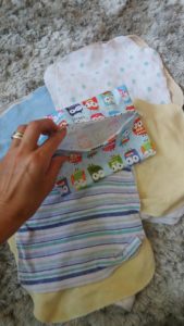 When heading out, I pre-wet a handful of wipes and pop them in this little waterproof bag.