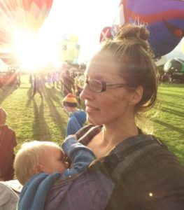 When little people get overwhelmed. You can front carry in an Onbuhimo too.