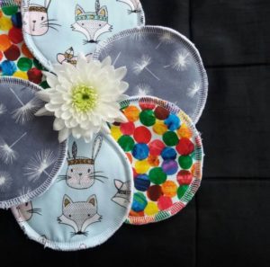 Beautiful reusable breastpads from Zen Baby.