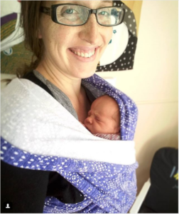 This is my second time round, with Jagger, only a few weeks old. What a difference aye! Boba Stretchy Wrap.
