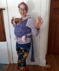 Ta da! That awesome feeling when you nail a carrier! Boba stretchy Wrap.